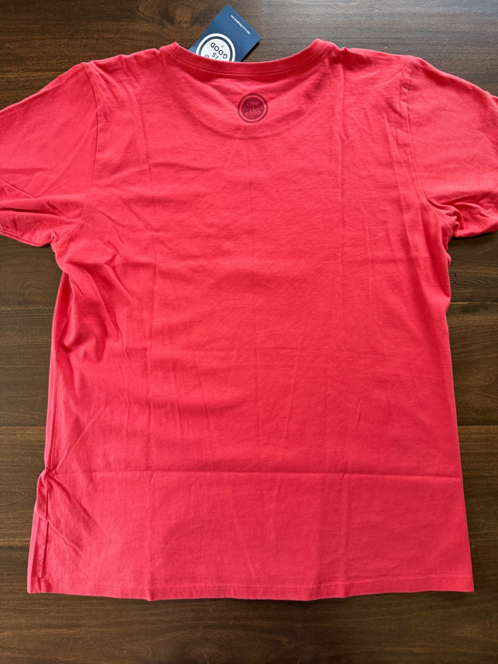 Life Is Good Coral Red Short Sleeve Tee - Picture 5 of 5